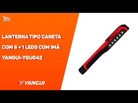 Lanterna tipo Caneta com 6 + 1 Leds com Imã - Video