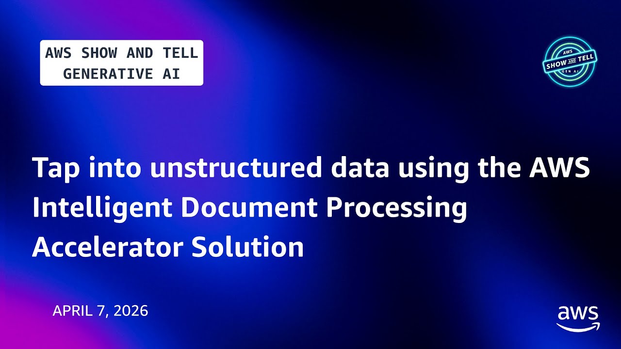 Tap into unstructured data using the AWS Intelligent Document Processing Accelerator Solution