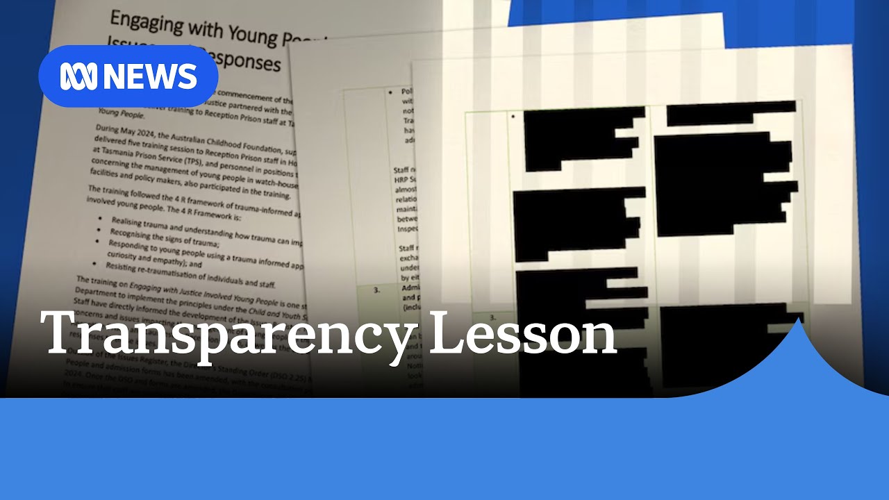 Accidentally unredacted document provides insight into Tasmania's transparency framework | ABC NEWS