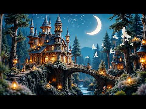 Tiny Forest Village: The Moonlit Castle | Celtic Ambient Music