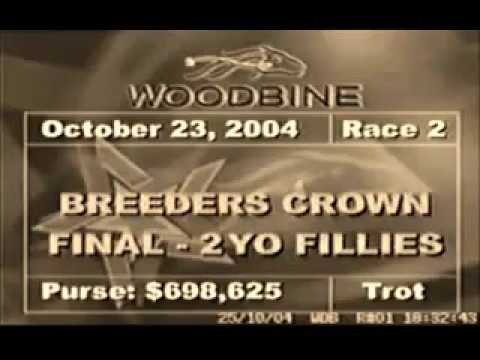 2004 Woodbine FLIRTIN MISS Breeders Crown 2YO Filly Trot Final Track Record John Campbell
