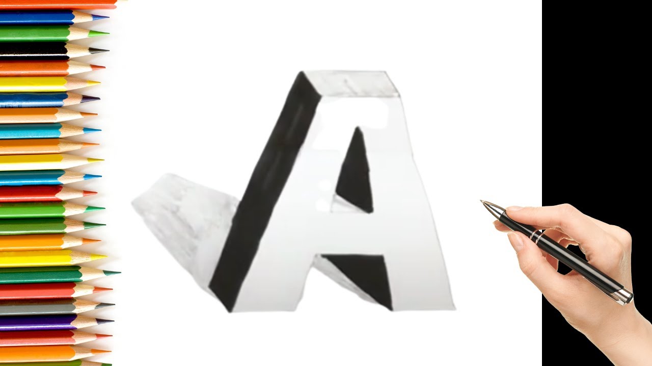 How To Draw 3D Letter 
