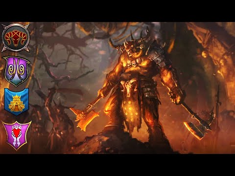 TAUROX MINOBUS MADNESS Free for All - Showdown at the Lost Temple - Total War Warhammer 2