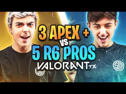 TSM R6 VS Apex in VALORANT 5v5 Civil War! (Apex Legends vs Rainbow Six Siege)