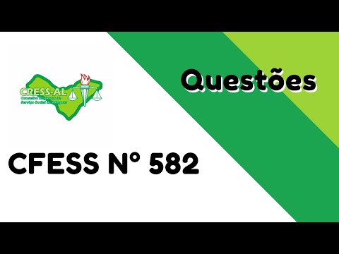 CRESS-AL / RESOLUÇÃO CFESS N° 582 / QUESTÕES INÉDITAS