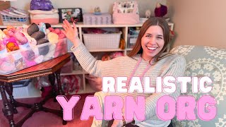 Stage 2: watch me struggle to organize my yarn stash