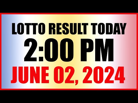 Lotto Result Today 2pm June 2, 2024 Swertres Ez2 Pcso