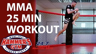 25 Minute MMA Home Workout With Brock // Hammer