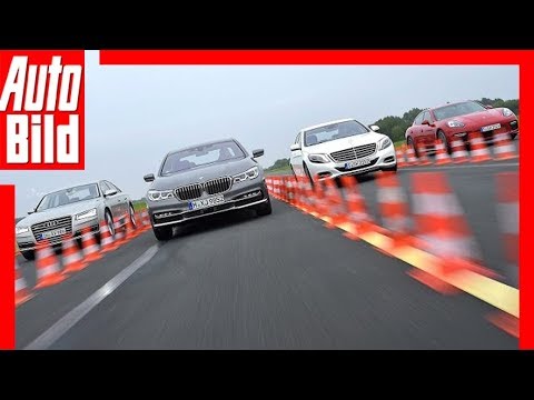 BMW 750i vs. Audi A8 vs. Mercedes S500 vs. Porsche Panamera GTS