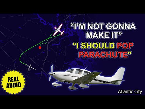 Pilot saves his life deploying parachute. Cirrus SR20 crashes near Atlantic City Airport. Real ATC