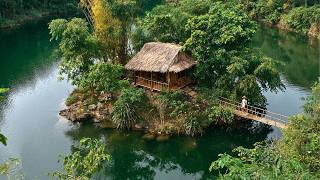 Woman Builds Off-Grid Wooden House on an ISLAND in 120 Days | Start to Finish @LyThiHoa1987