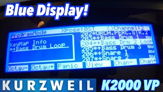Kurzweil Ocean Blue Display Installation - K2000 VP