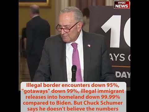 Trump on historic first 100 days: border was my number one, Chuck Schumer doesn't believe numbers