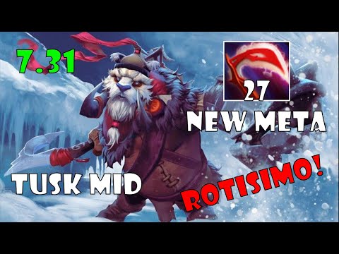 New Meta Tusk Mid + Desoladora patch 7.31 - Godadico Dota