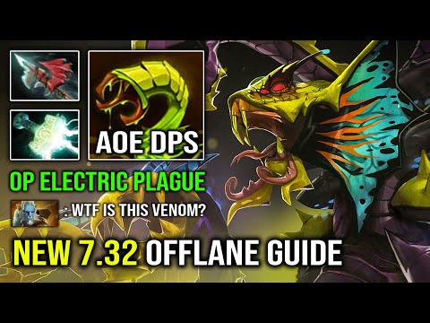 NEW 7.32 OFFLANE VENOMANCER GUIDE AoE Electric Right Click Mjollnir EZ Counter PL Dota 2