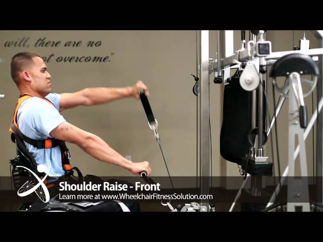 Wheelchair Fitness Solution | Exercise: Shoulder Raise – Front (17 fo 40)