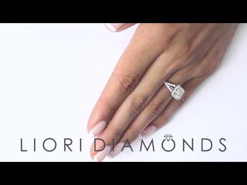 ER- 1220 - 1.88 Ct. EGL Certified D-VS2 Cushion Cut Diamond Engagement Ring 18k White Gold