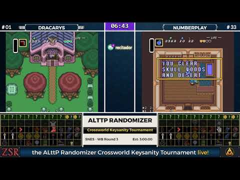 ALttPR Crossworld Keysanity Tournament: WB Round 3 - Dracarys vs. Numberplay