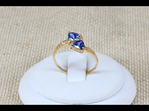9ct Gold Blue Iolite Ring   #2861