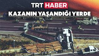 Manisa Akhisar’da 11 kişinin hayatını kaybettiği kaza yeri