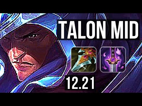 TALON vs SYNDRA (MID) | 3.4M mastery, 6/0/3, 1300+ games, Dominating | KR Master | 12.21