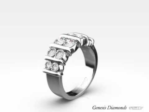 10 Stone Bar Set Diamond Anniversary Band