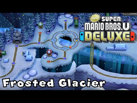 World Frosted Glacier - All Star Coins 100% Gameplay Walkthrough - New Super Mario Bros U Deluxe