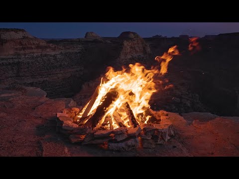Live - Scenic Desert Campfire 🔥 The Best Spot with a Picturesque Canyon at Twilight