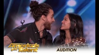 Us The Duo: Couple Music Band Sing Their MARRIAGE Song!  | America&#39;s Got Talent 2018