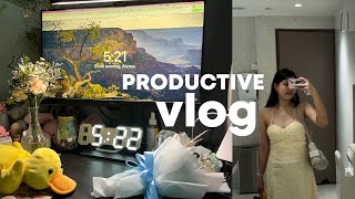 productive vlog 🌼 | uni admissions?!, scholarship talks, work and dates 😚