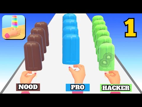Popsicle Stack - Gameplay Walkthrough Part 1 All Levels 1-20 (Android,iOS)