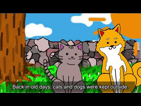 日本文化学科 The Clever Cat and The Greedy Dog　いぬとねこ　沖縄の民話・昔話（19AA025）