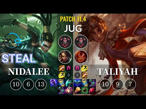 DFM Steal Nidalee vs Taliyah Jungle - KR Patch 11.4