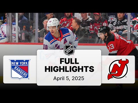 NHL Highlights | Rangers vs. Devils | April 5, 2025