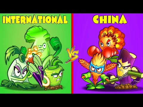 Team 3 BOXING Plants Chinese vs International - Who Will Win? - PvZ 2 Team Plant vs Team Plant