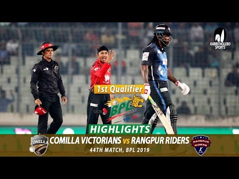 Rangpur Riders vs Comilla Victorians Highlights | 44th Match | Qualifier 1 | Edition 6 | BPL 2019