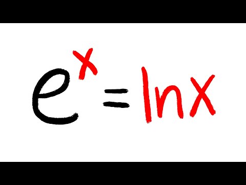 Is e^x=ln(x) solvable?