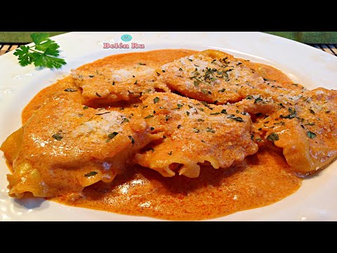 💚 RECETA de SALSA para PASTA ITALIANA 🍝 FRESCA y RELLENA de QUESO 🧀 FÁCIL y RÁPIDA