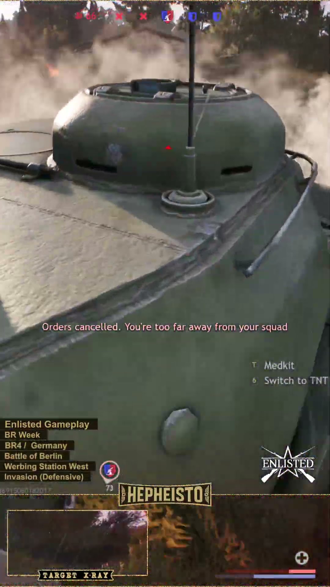 Engineer eliminates Tank IS-1 with TNT Charge