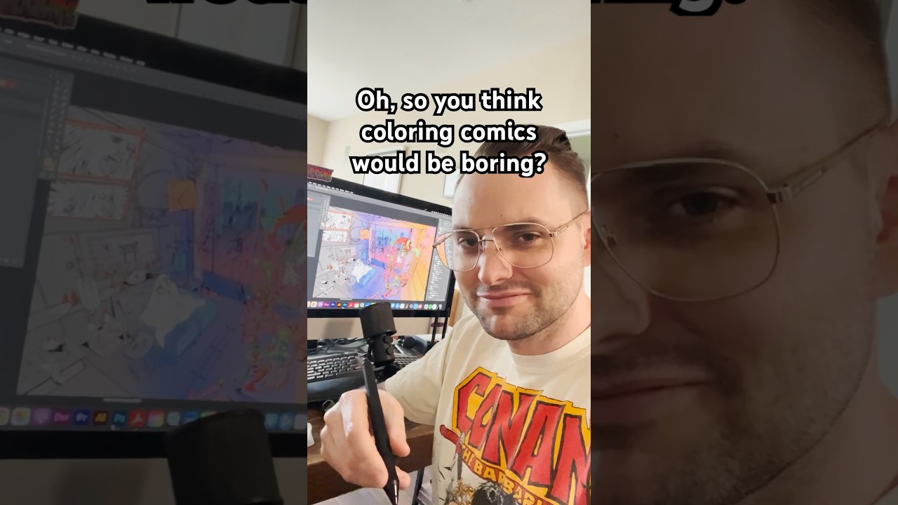 How dare you assume coloring comics is boring #comics #manga #artist