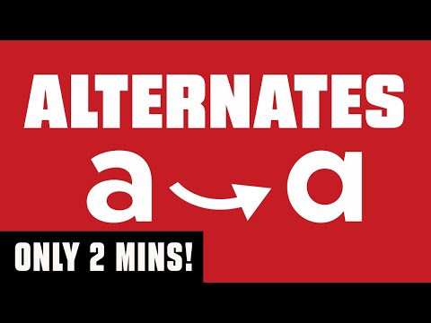 How to Use Alternate Characters