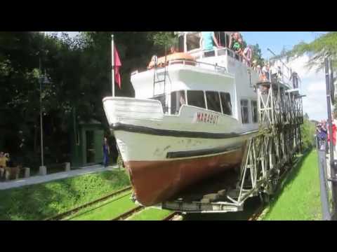 Oberländischer Kanal   Standseilbahn   Schiffsanhebung über Rollberge
