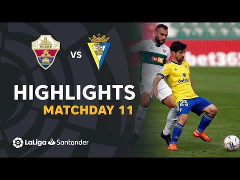 Highlights Elche CF vs Cádiz CF (1-1)