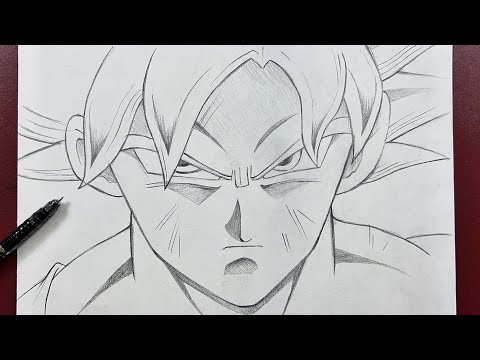 How to draw goku ultra instinct | step-by-step | Easy to draw