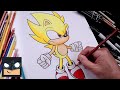 How To Draw Super Sonic | YouTube Studio Art Tutorial