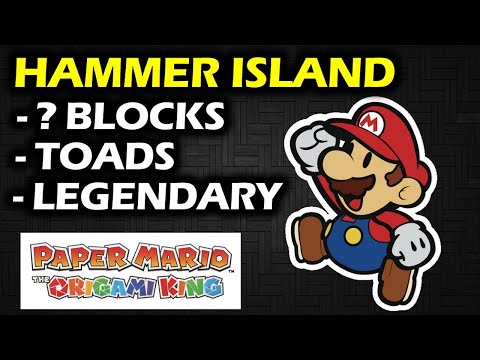 Hammer Island Walkthrough | ?-Blocks, Toads, legendary Hammer | Paper Mario The Origami King