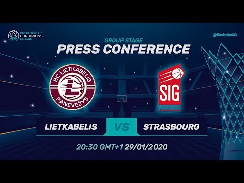Lietkabelis v SIG Strasbourg - Press Conference - Basketball Champions League 2019-20