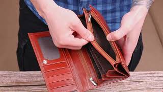 Жіноче портмоне з монетницею з натуральної шкіри Canpellini 21532 коричневе