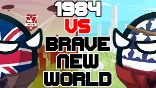 1984 vs. Brave New World | Orwell vs. Huxley | Polandball/Countryball Dystopian Literature