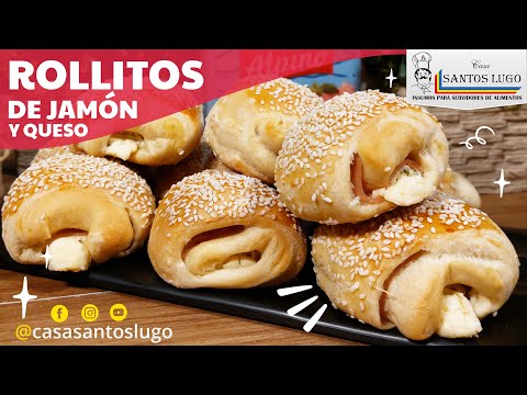 ROLLITOS DE JAMÓN Y QUESO ⭐RECETA FÁCIL PASO A PASO⭐
